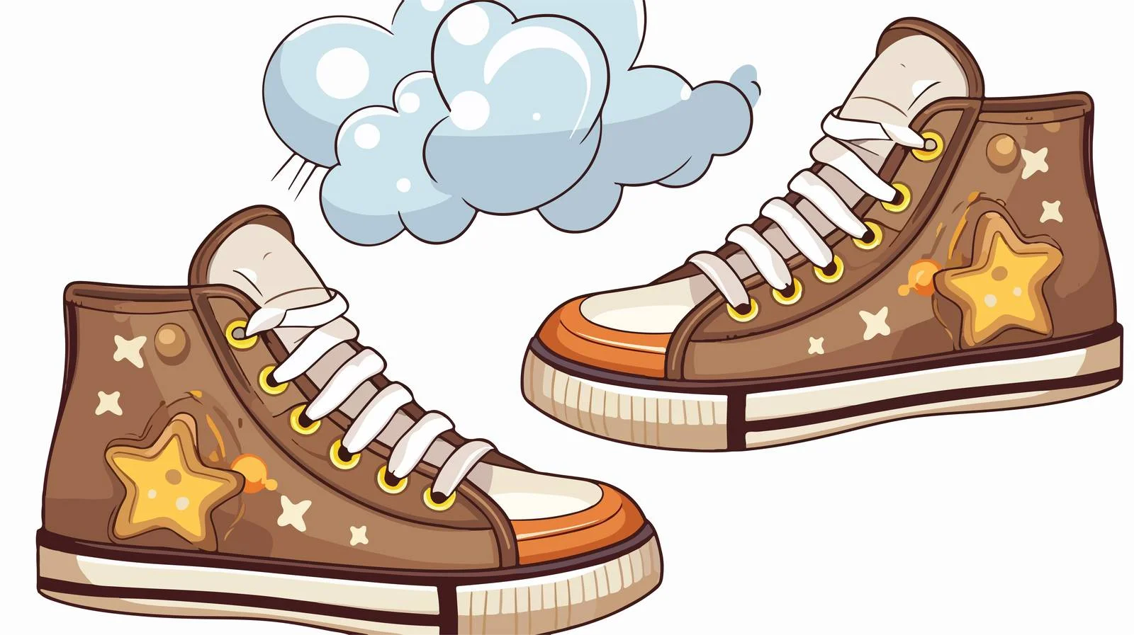 Retro Cartoon Shoes with Thought Bubble — free download from Dotvec