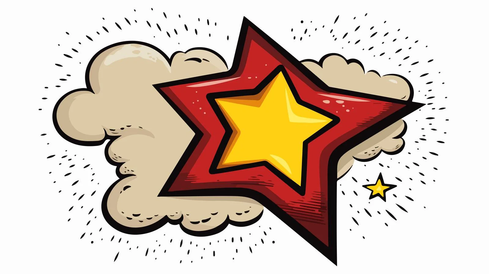 Whimsical Shooting Star Cartoon Illustration — free download from Dotvec