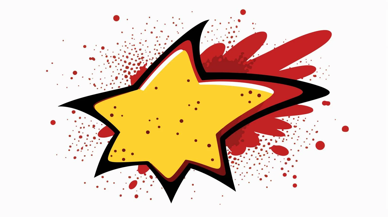 Whimsical Shooting Star with Thought Bubble — free download from Dotvec