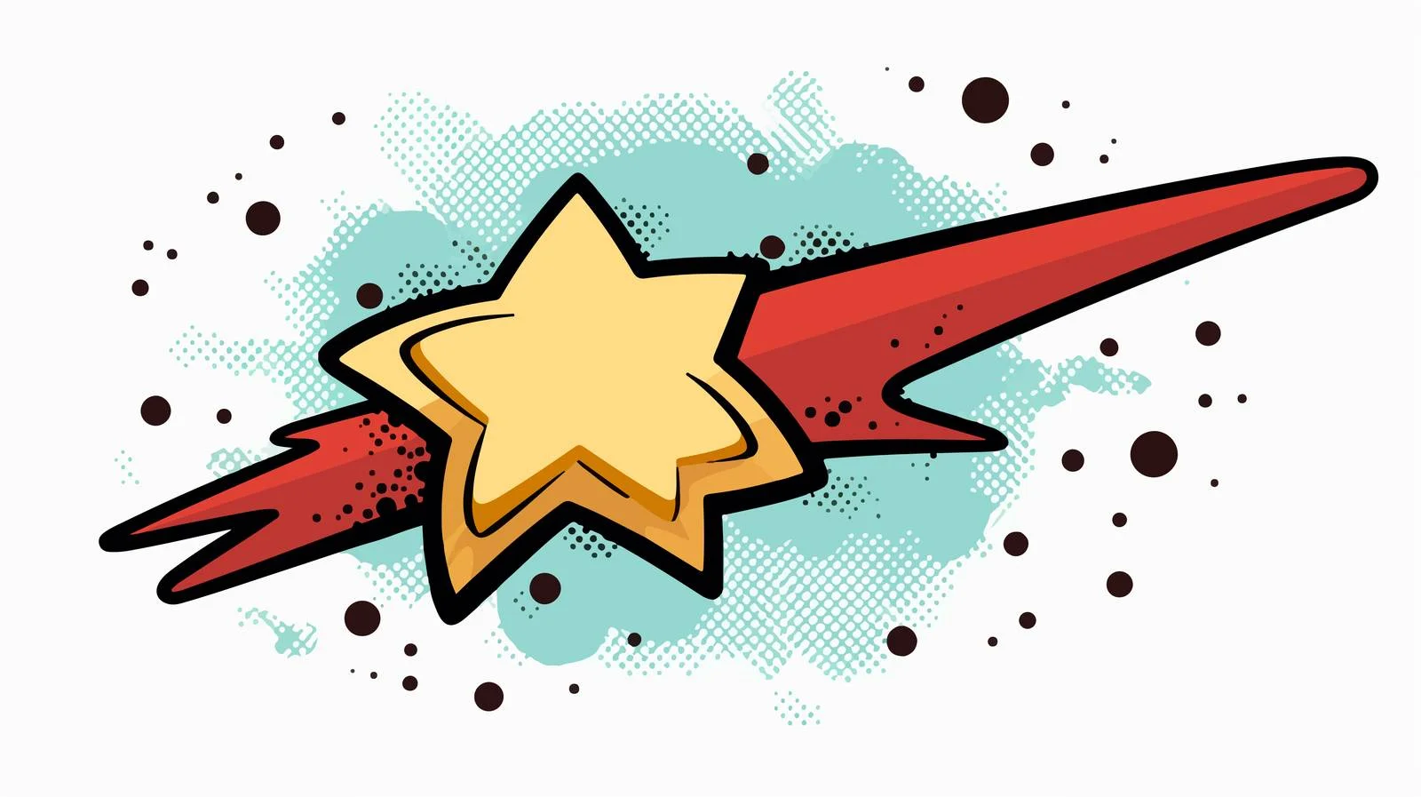 Whimsical Shooting Star Illustration — free download from Dotvec