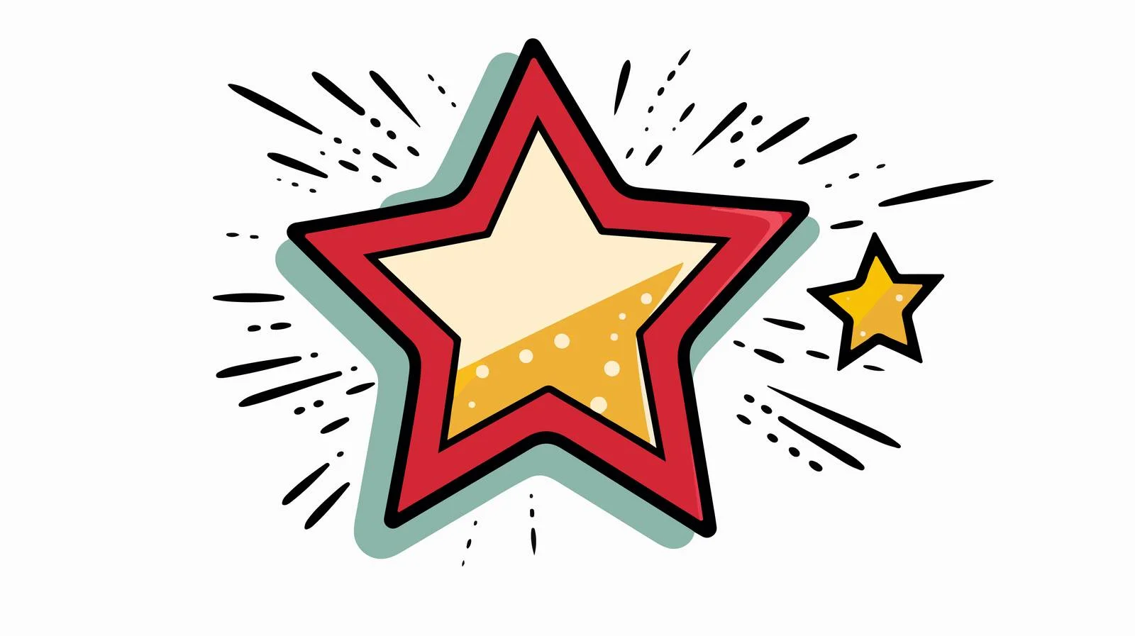 Whimsical Shooting Star Illustration with Thought Bubble — free download from Dotvec