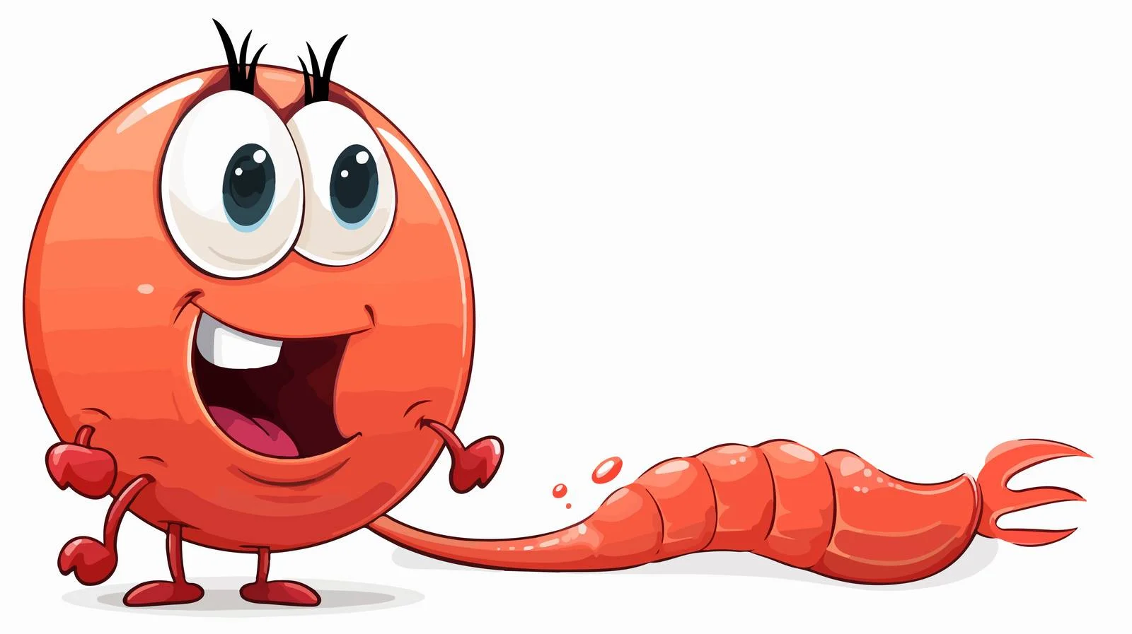 Charming Shrimp with Speech Bubble Illustration — free download from Dotvec