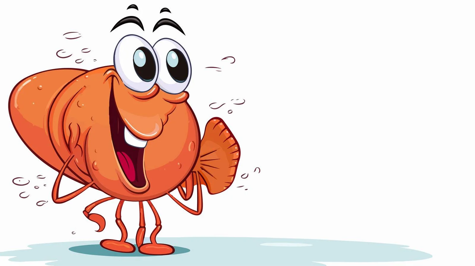 Cartoon Shrimp Speech Bubble Illustration — free download from Dotvec