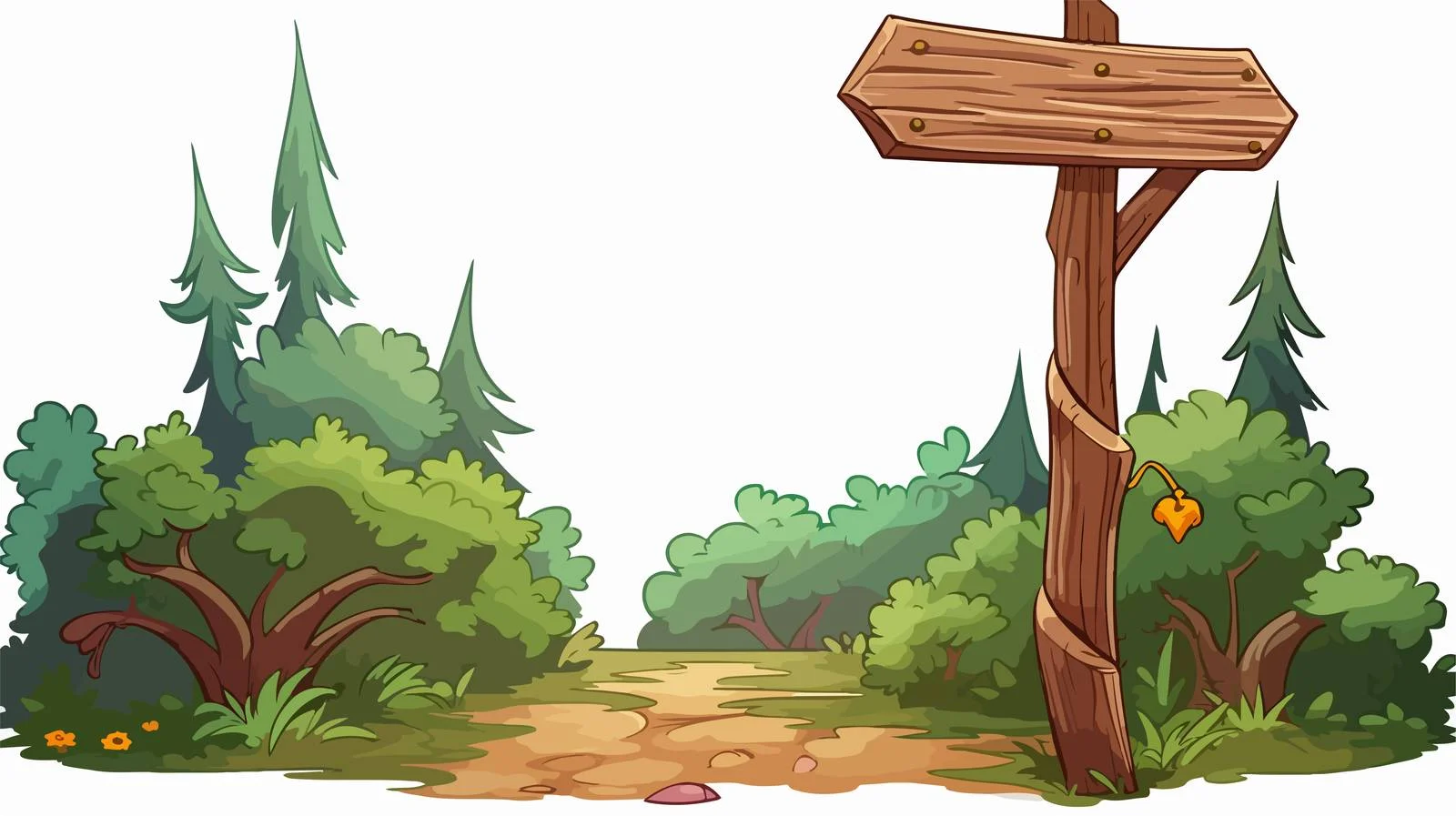 Cartoon Sign Post Illustration — free download from Dotvec