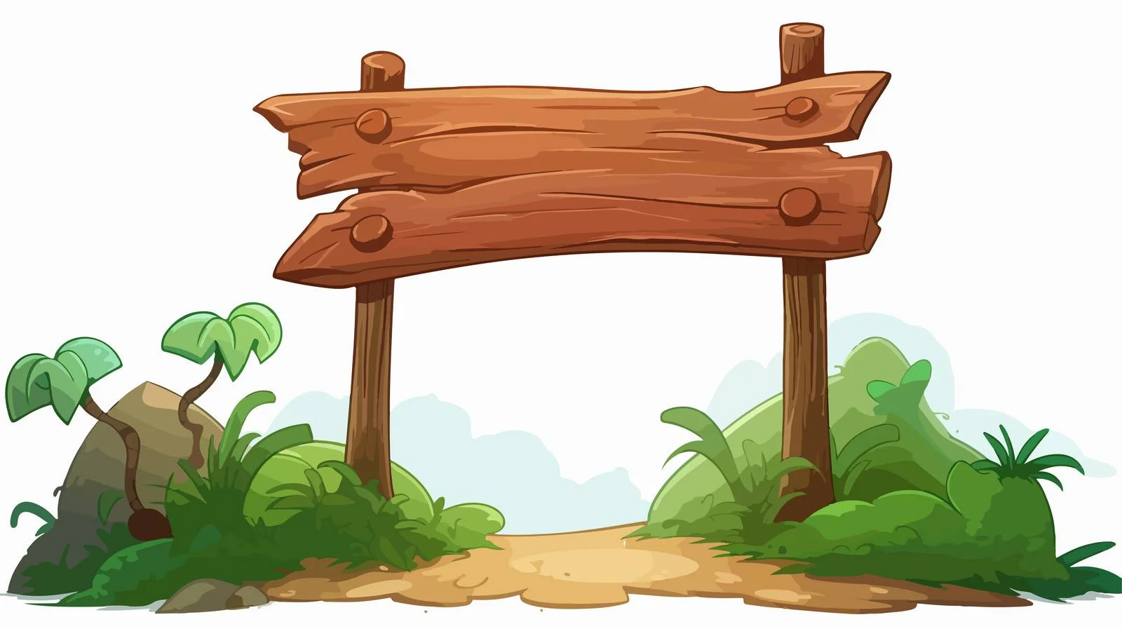 Cartoon Sign Post Illustration Vector — free download from Dotvec