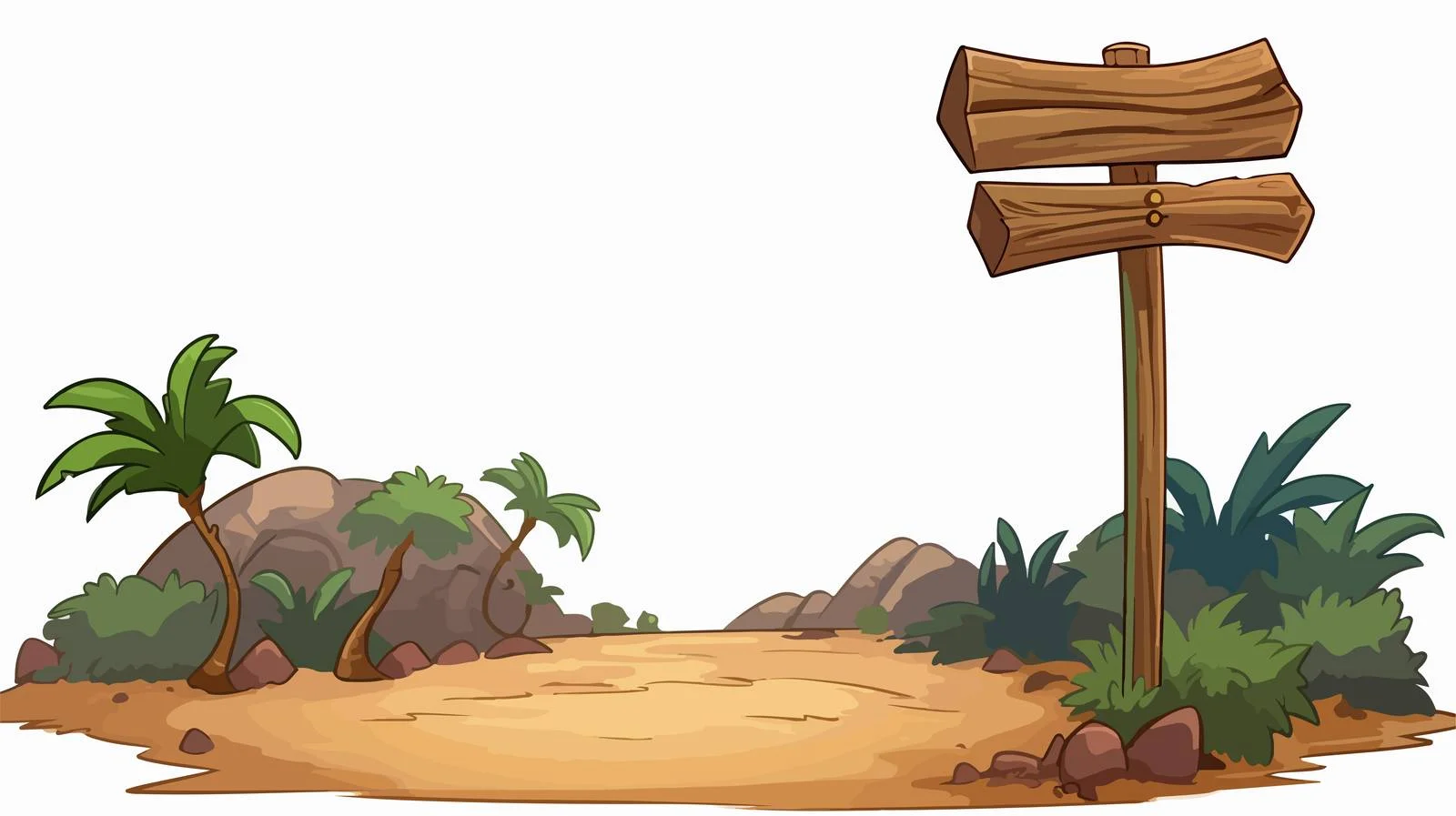 Cartoon Sign Post Illustration — free download from Dotvec