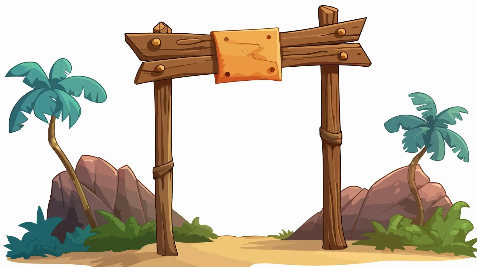 Cartoon Sign Post Illustration — free download from Dotvec