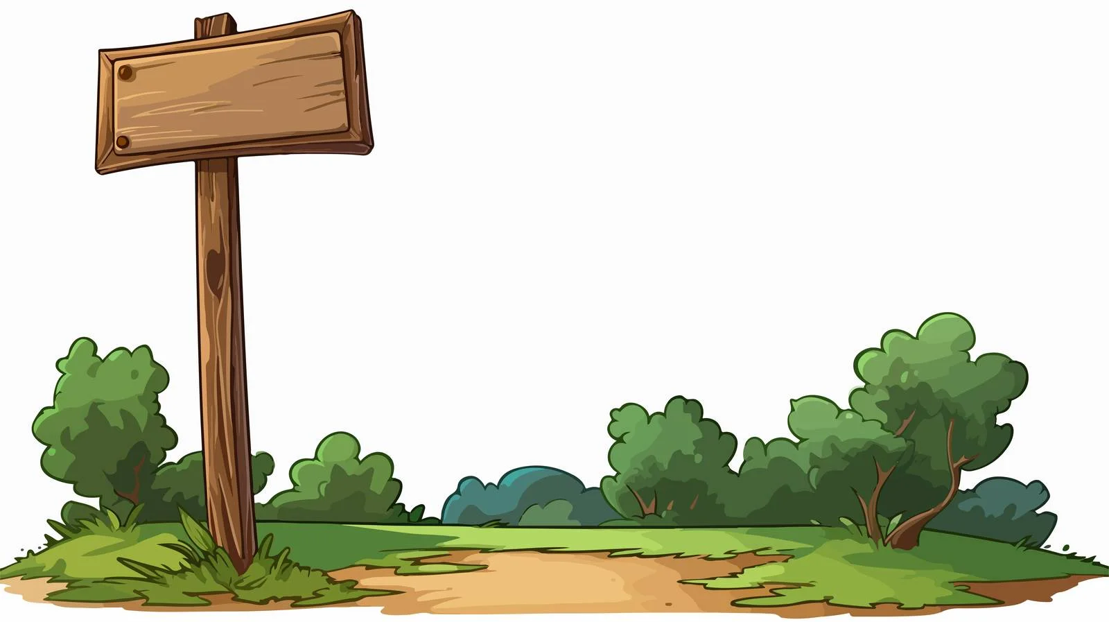 Cartoon Sign Post Vector Illustration — free download from Dotvec