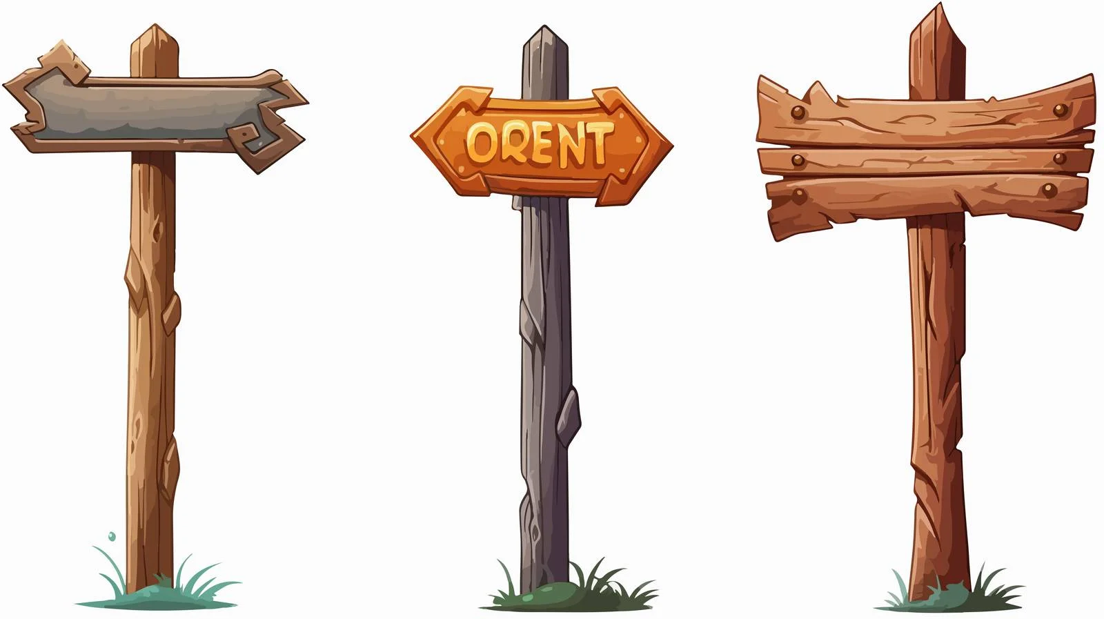 Cartoon Sign Post Vector Illustration — free download from Dotvec