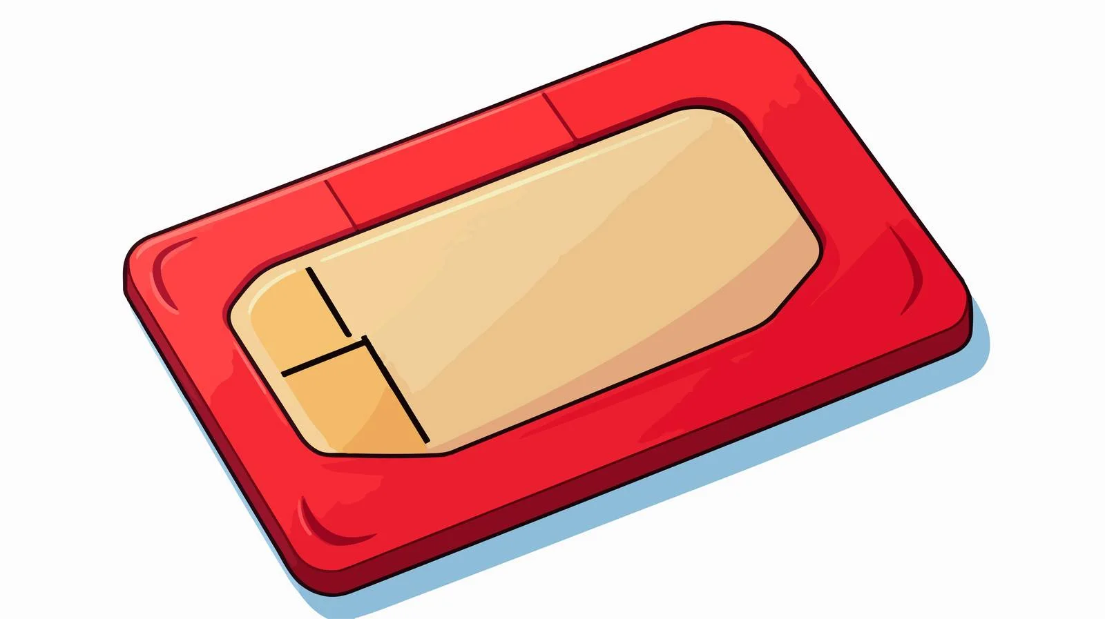 Cartoon SIM Card Vector Illustration — free download from Dotvec