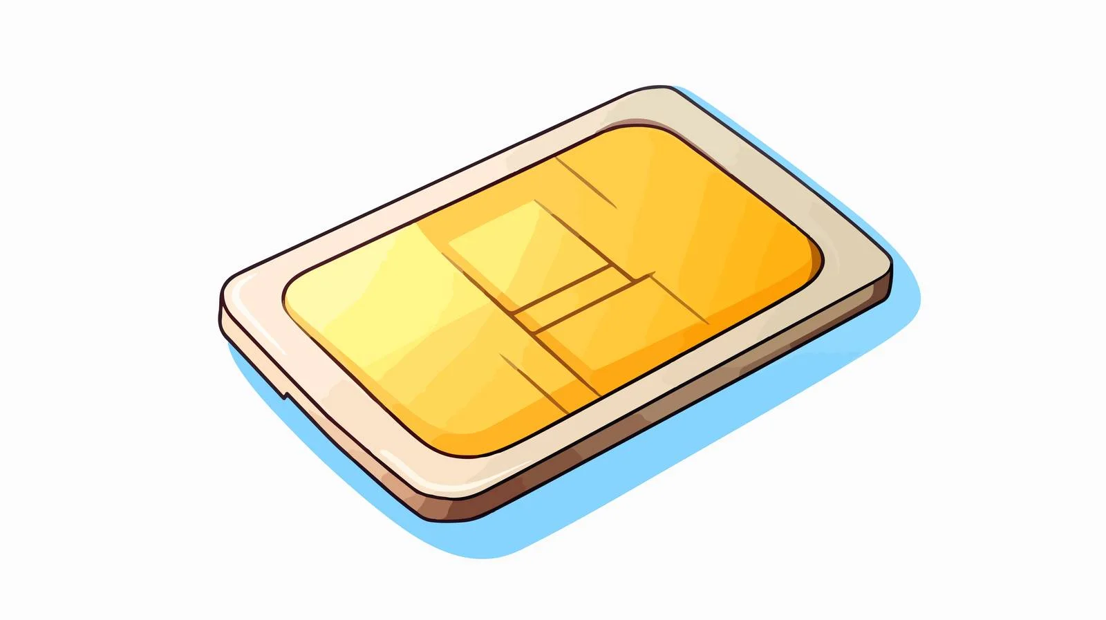 Cartoon SIM Card Vector Illustration — free download from Dotvec