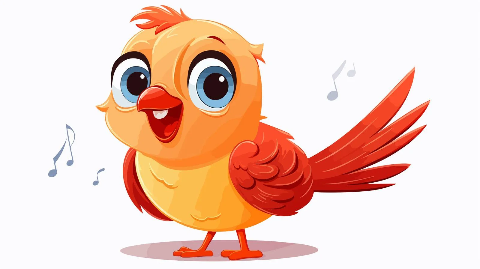 Lively Bird Cartoon Vector Illustration — free download from Dotvec
