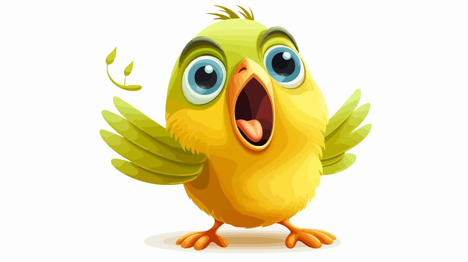 Singing Bird Cartoon Vector Illustration — free download from Dotvec