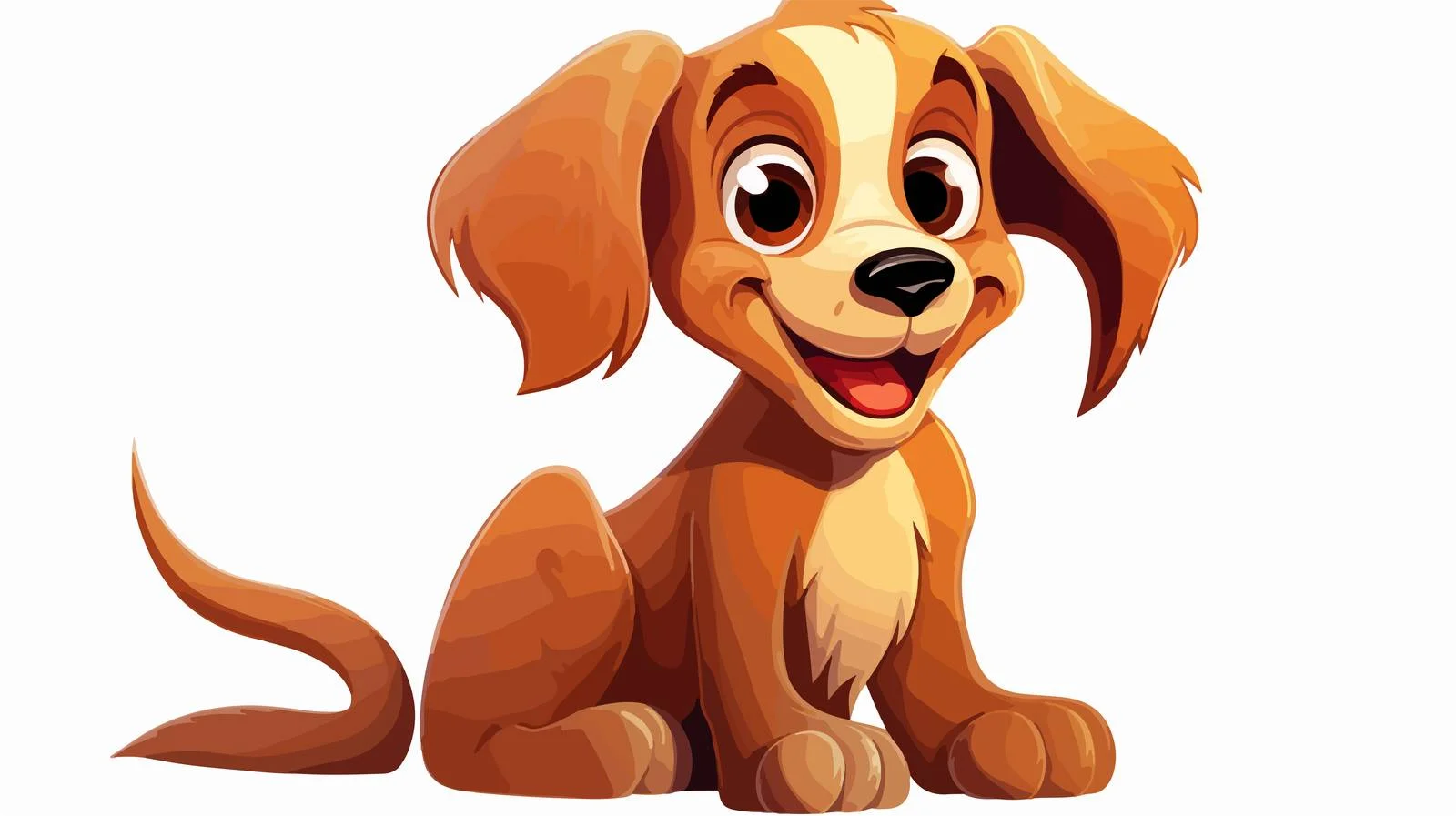 Cute Sitting Dog Stock Illustration — free download from Dotvec