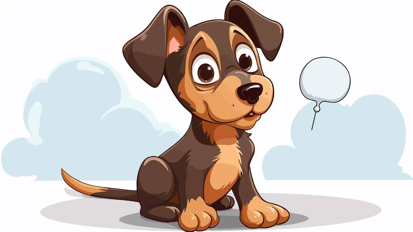 Pensive Dog Stock Vector Illustration — free download from Dotvec