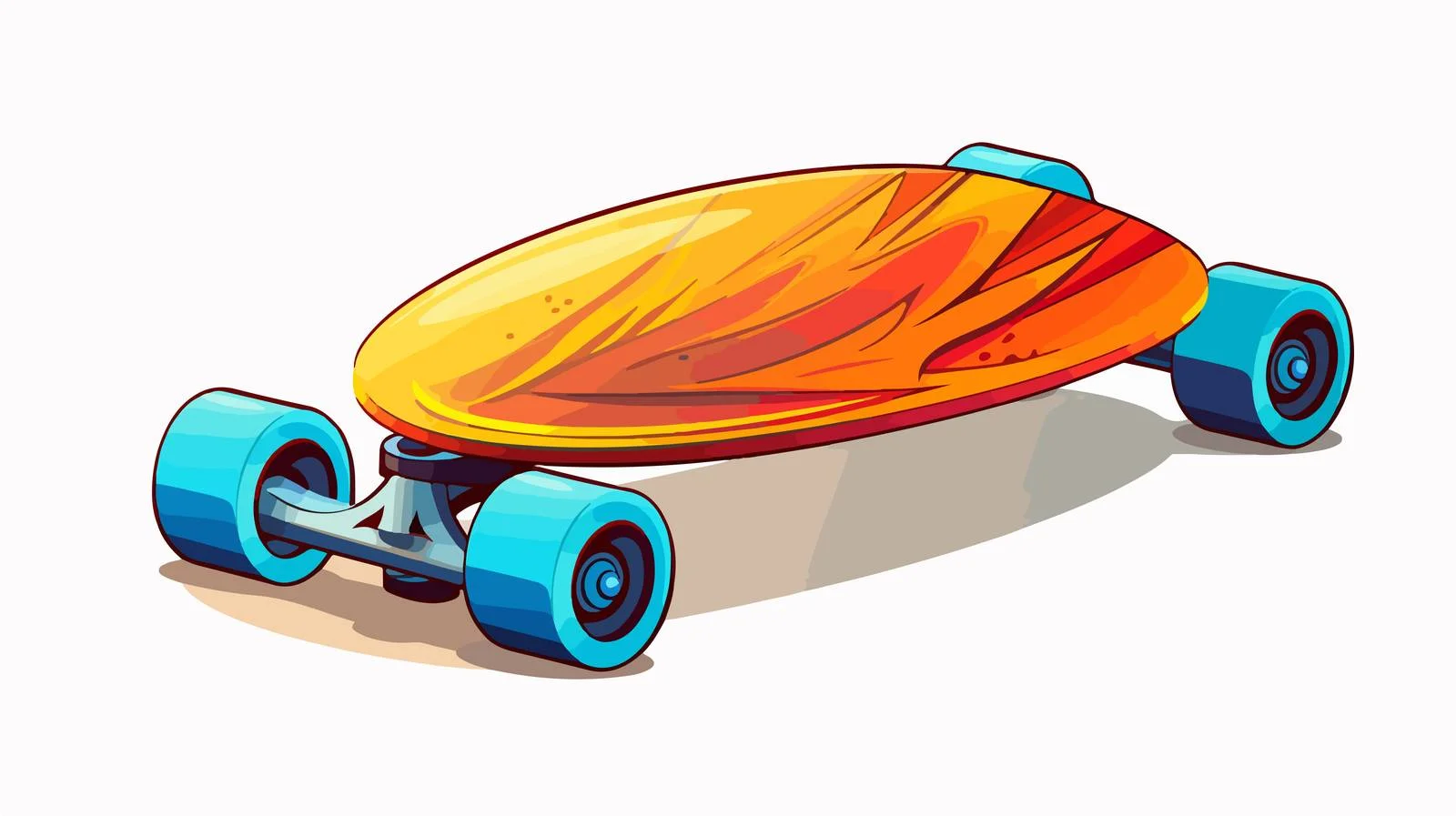 Cartoon Skateboard Vector Illustration — free download from Dotvec