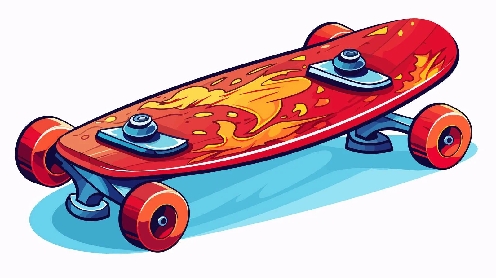 Cartoon Skateboard Vector Illustration — free download from Dotvec