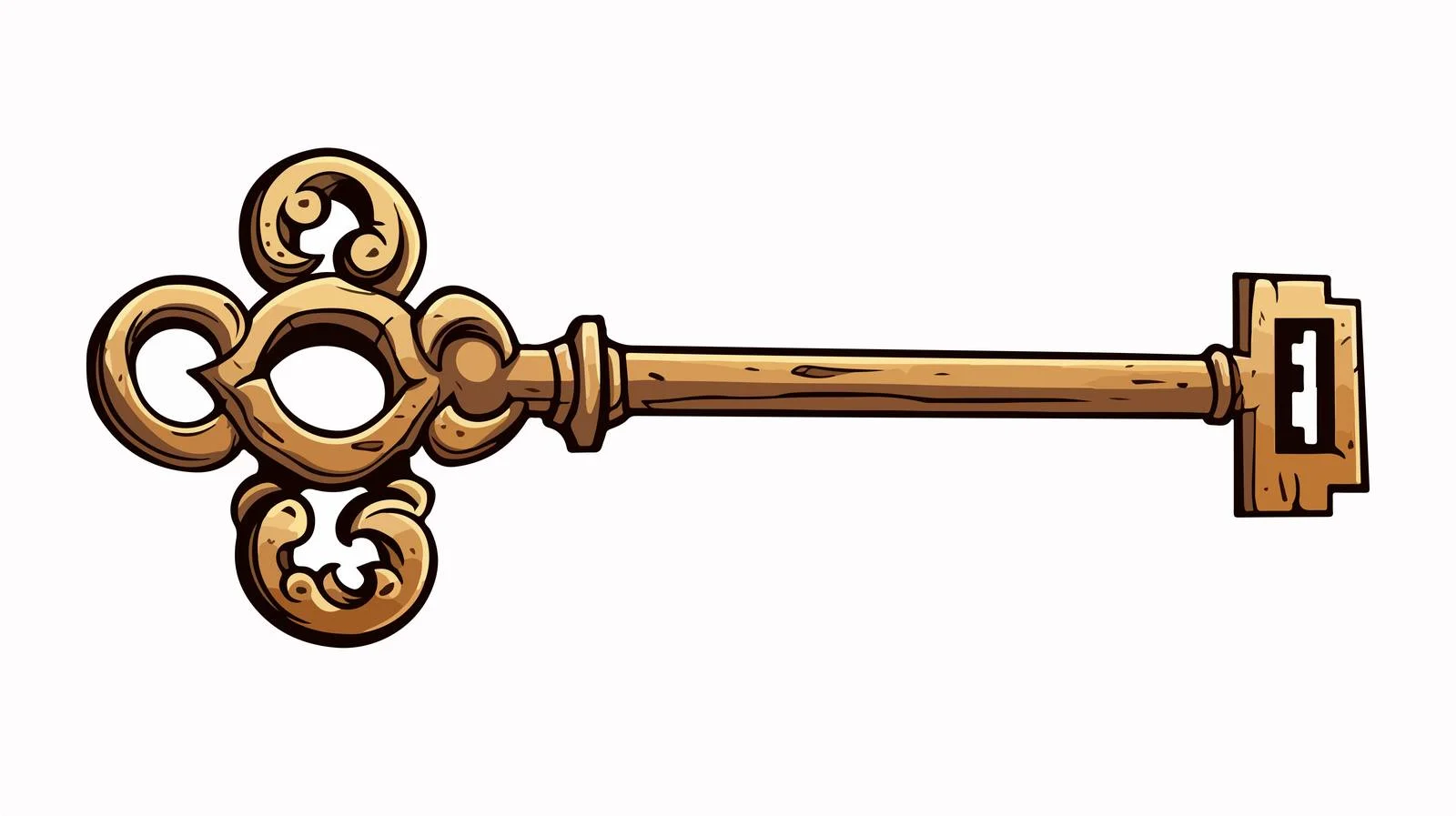 Cartoon Skeleton Key Illustration — free download from Dotvec