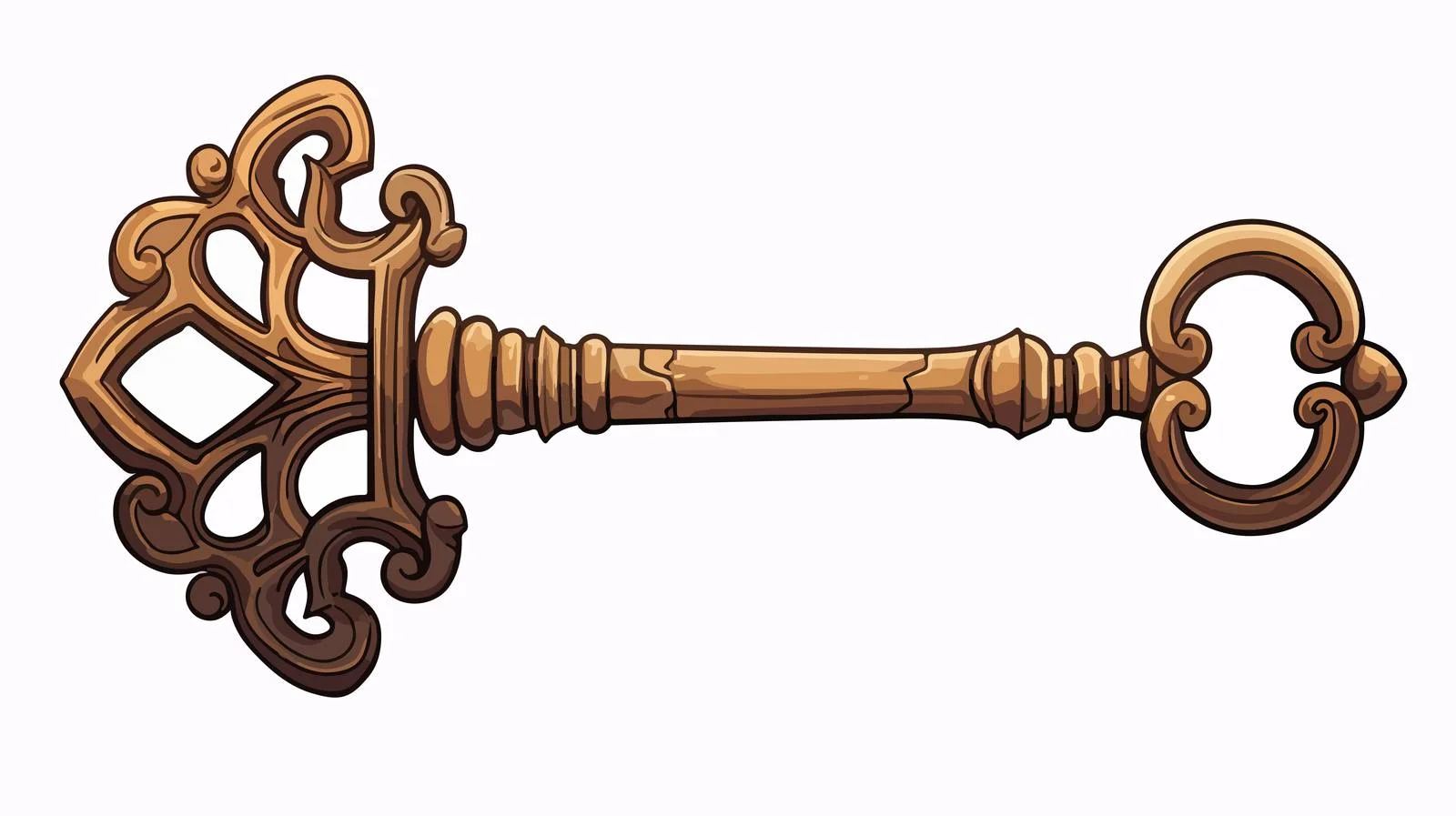 Cartoon Skeleton Key Illustration — free download from Dotvec