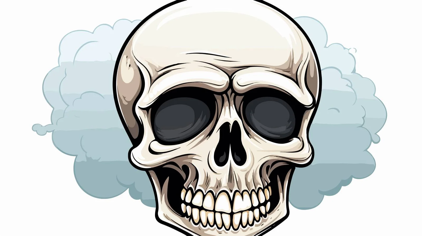 Cartoon Skull Mask Speech Bubble Vector — free download from Dotvec