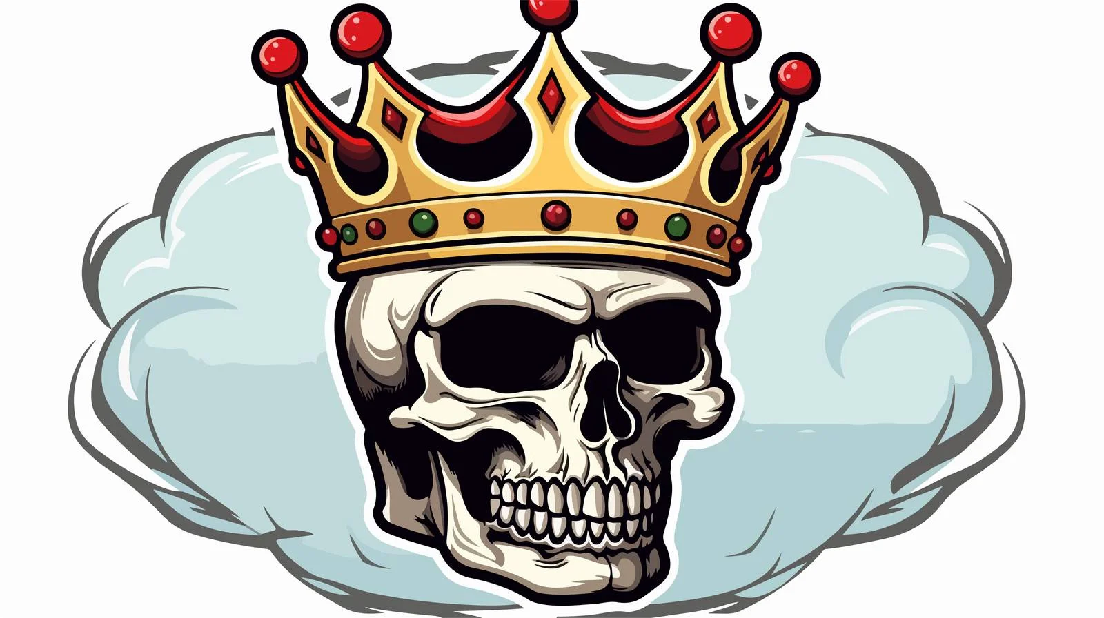 Skull King Thought Bubble Illustration — free download from Dotvec