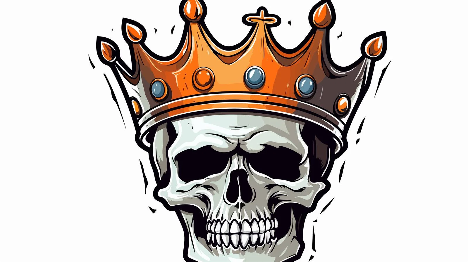 Cartoon Skull Crown Thought Bubble — free download from Dotvec