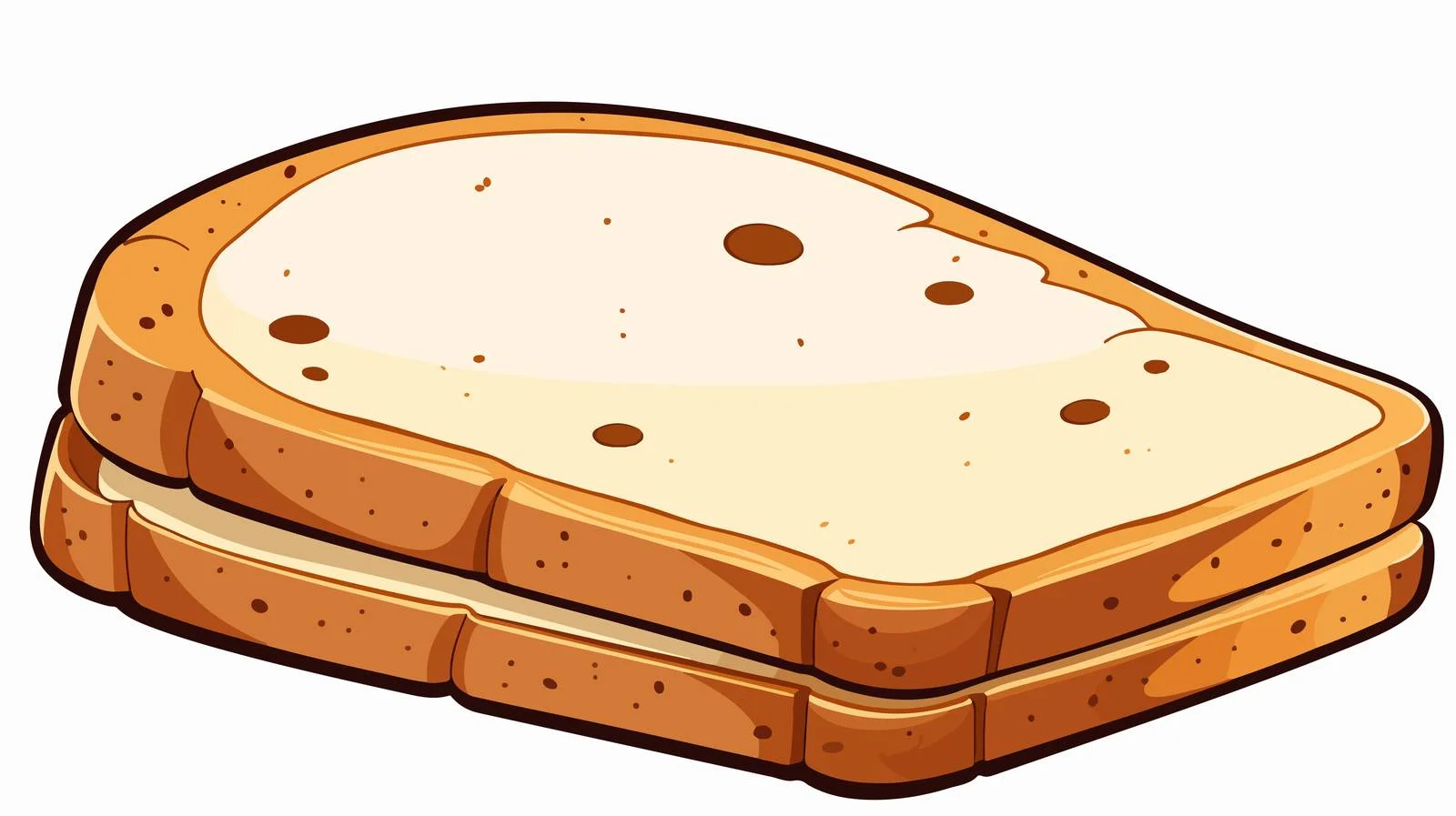 Cheerful Bread Cartoon with Speech Bubble — free download from Dotvec