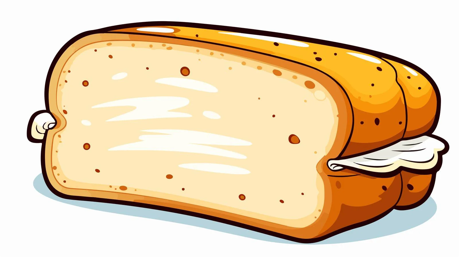 Animated Bread with Retro Speech Bubble — free download from Dotvec