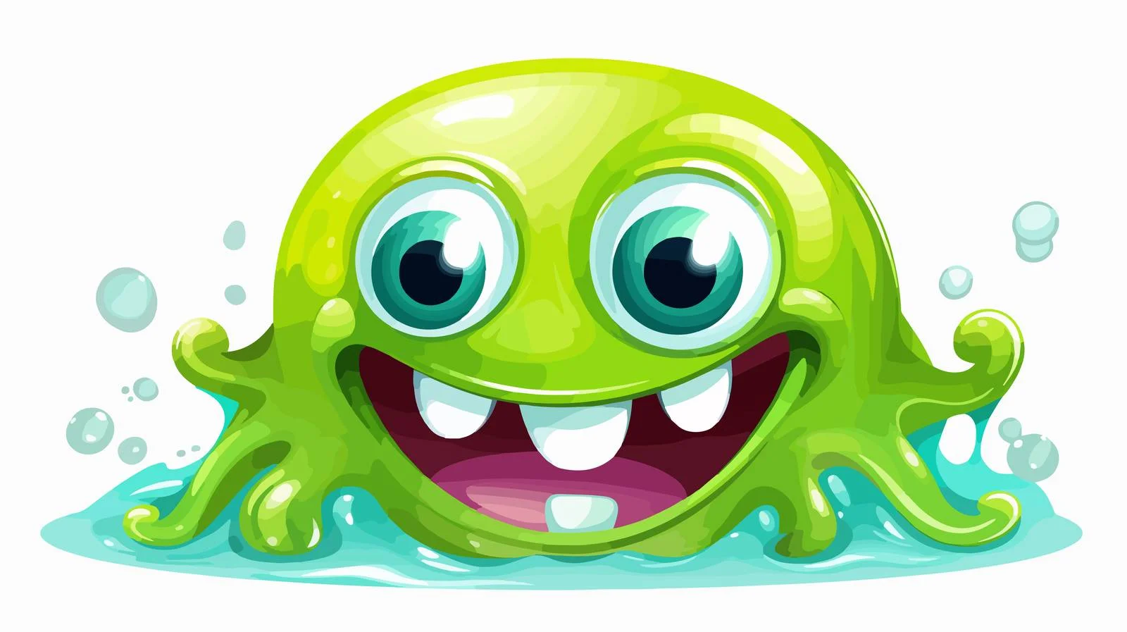 Cartoon Slime Monster Illustration — free download from Dotvec