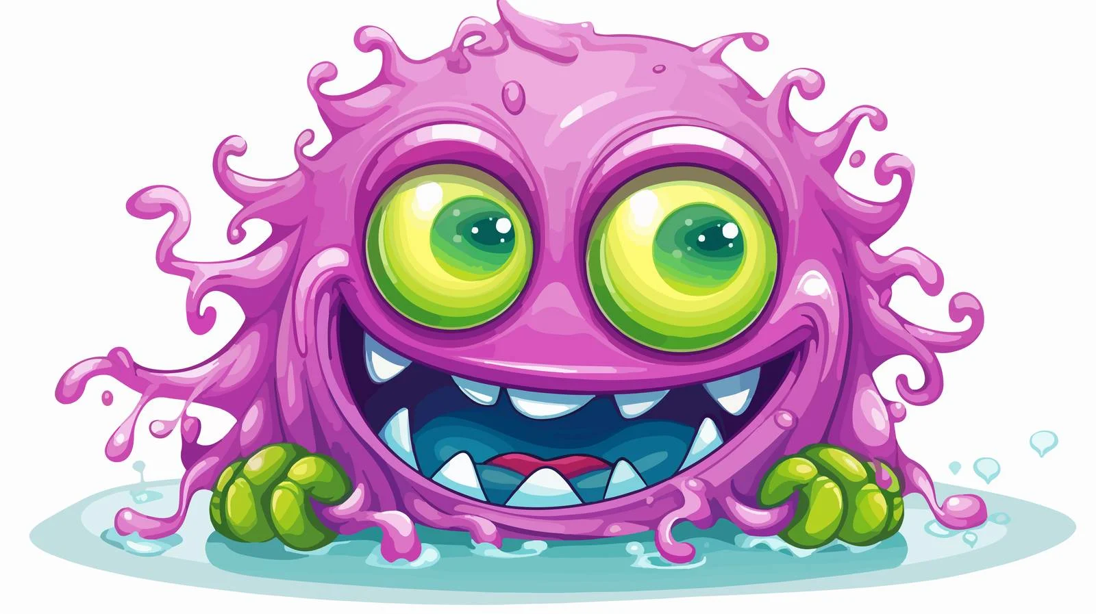 Colorful Cartoon Slime Monster Illustration — free download from Dotvec