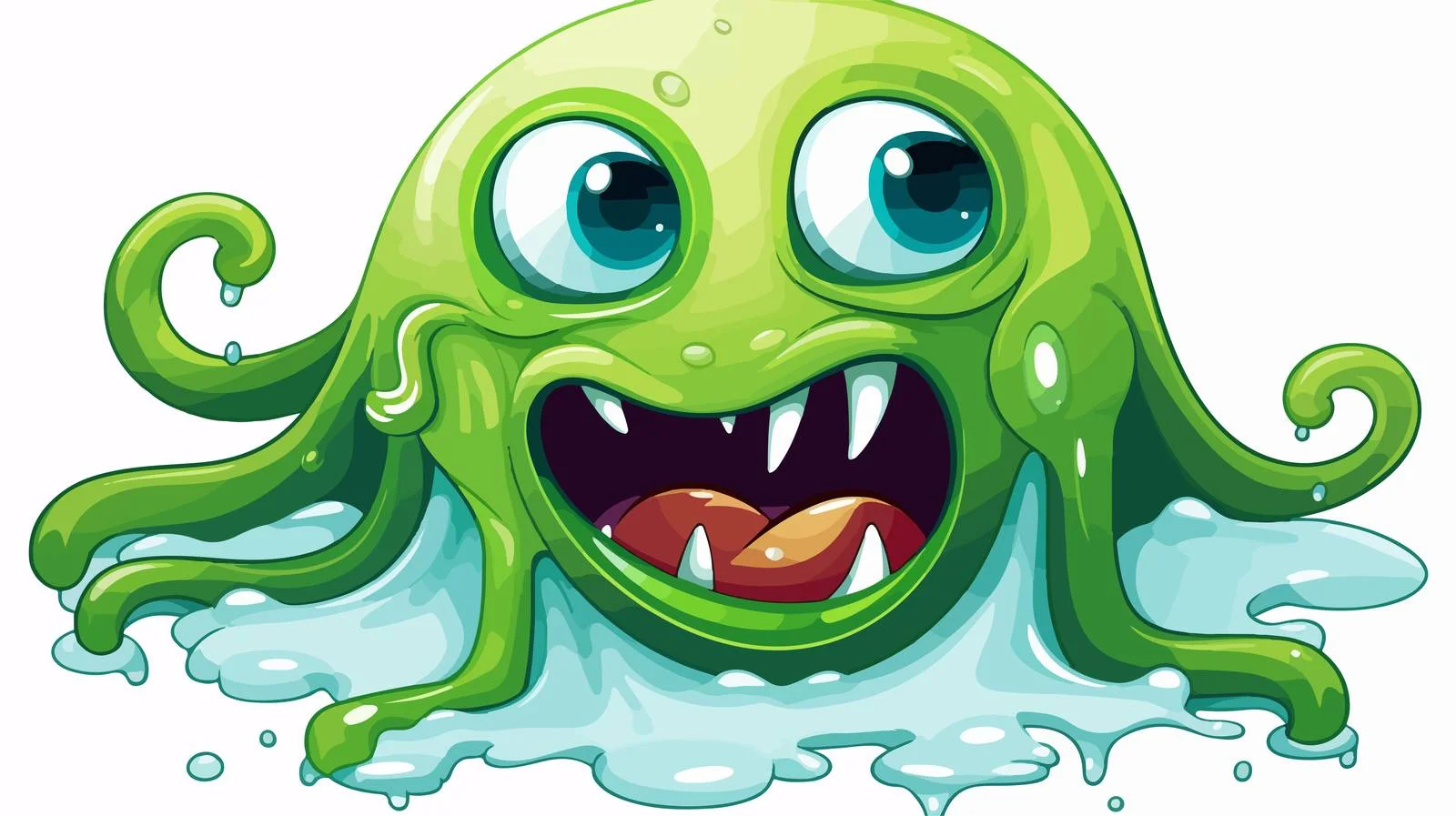 Cute Slime Monster Illustration — free download from Dotvec