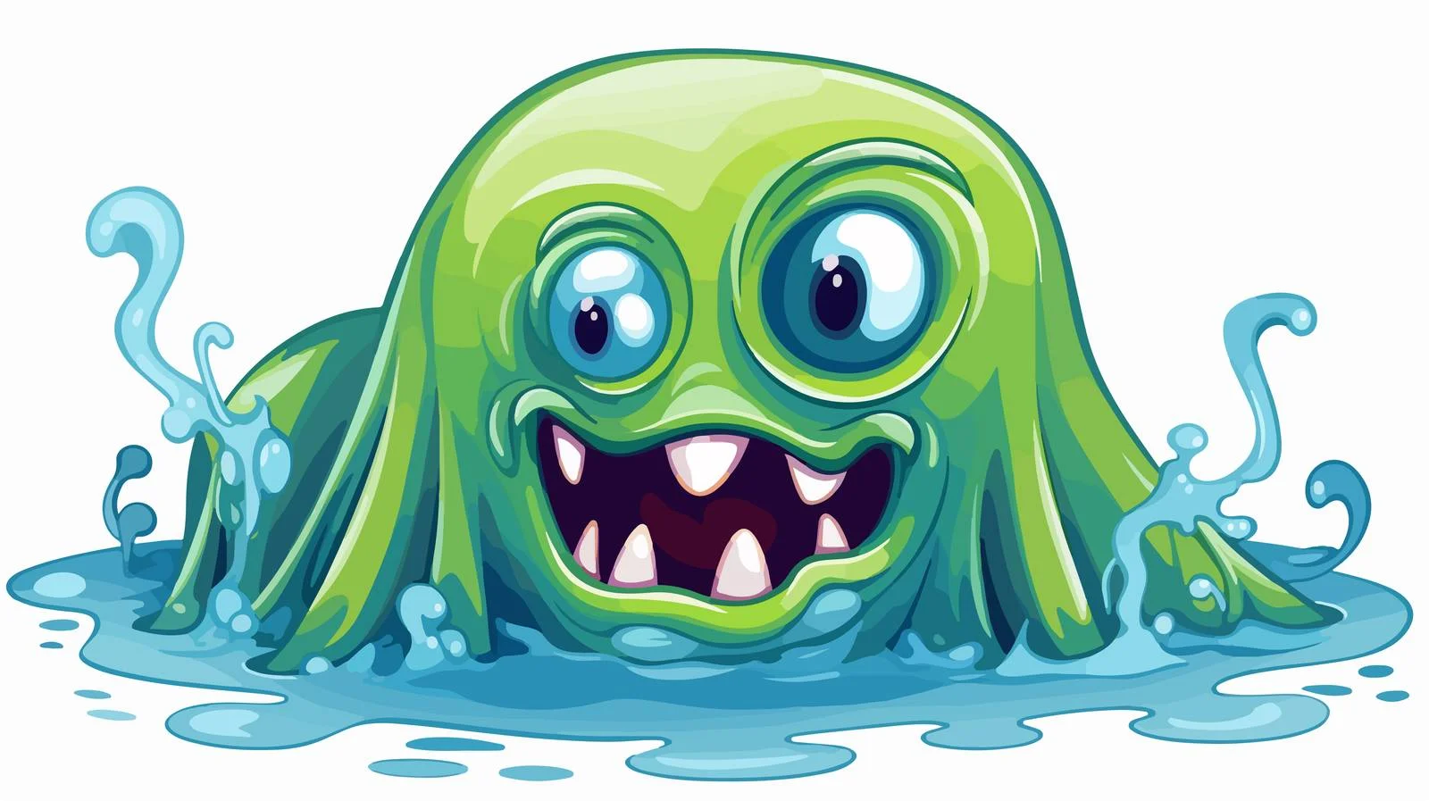 Colorful Slime Monster Illustration — free download from Dotvec