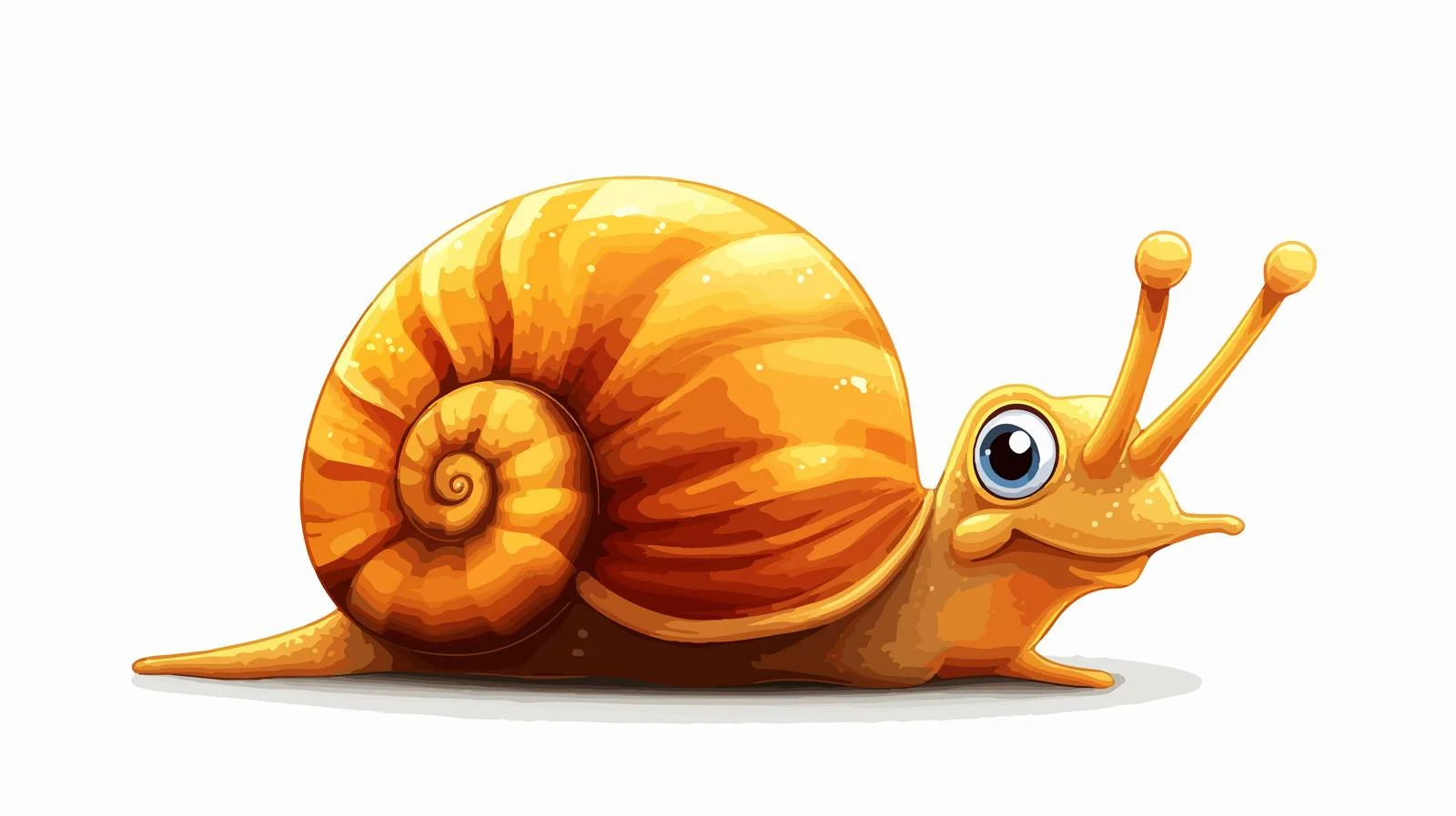 Adorable Cartoon Snail Vector Illustration — free download from Dotvec