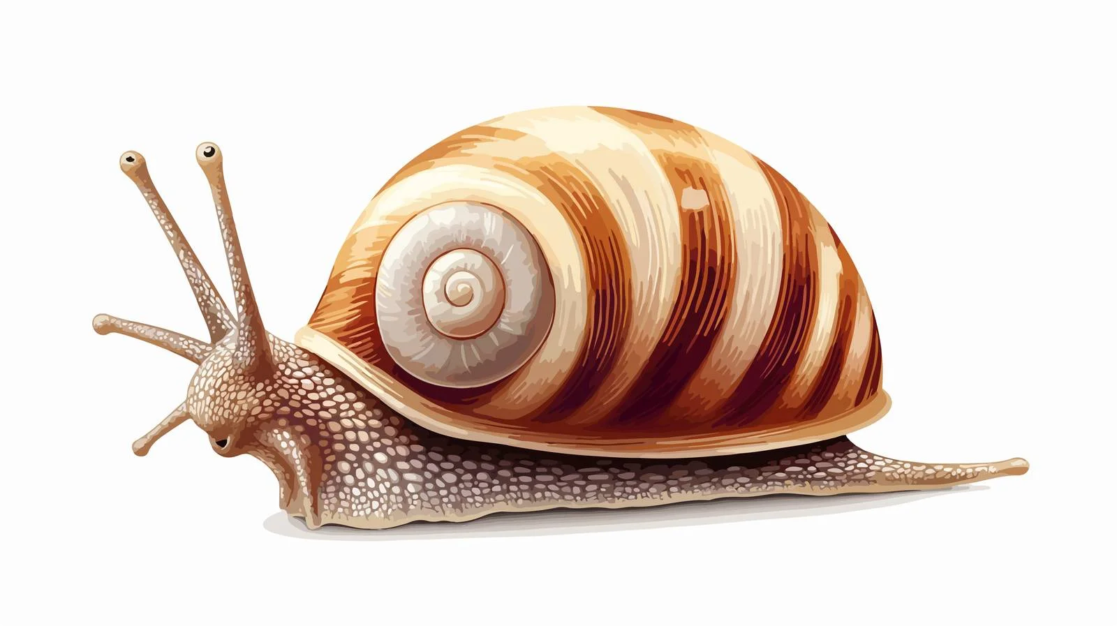 Cute Cartoon Snail Vector Illustration — free download from Dotvec