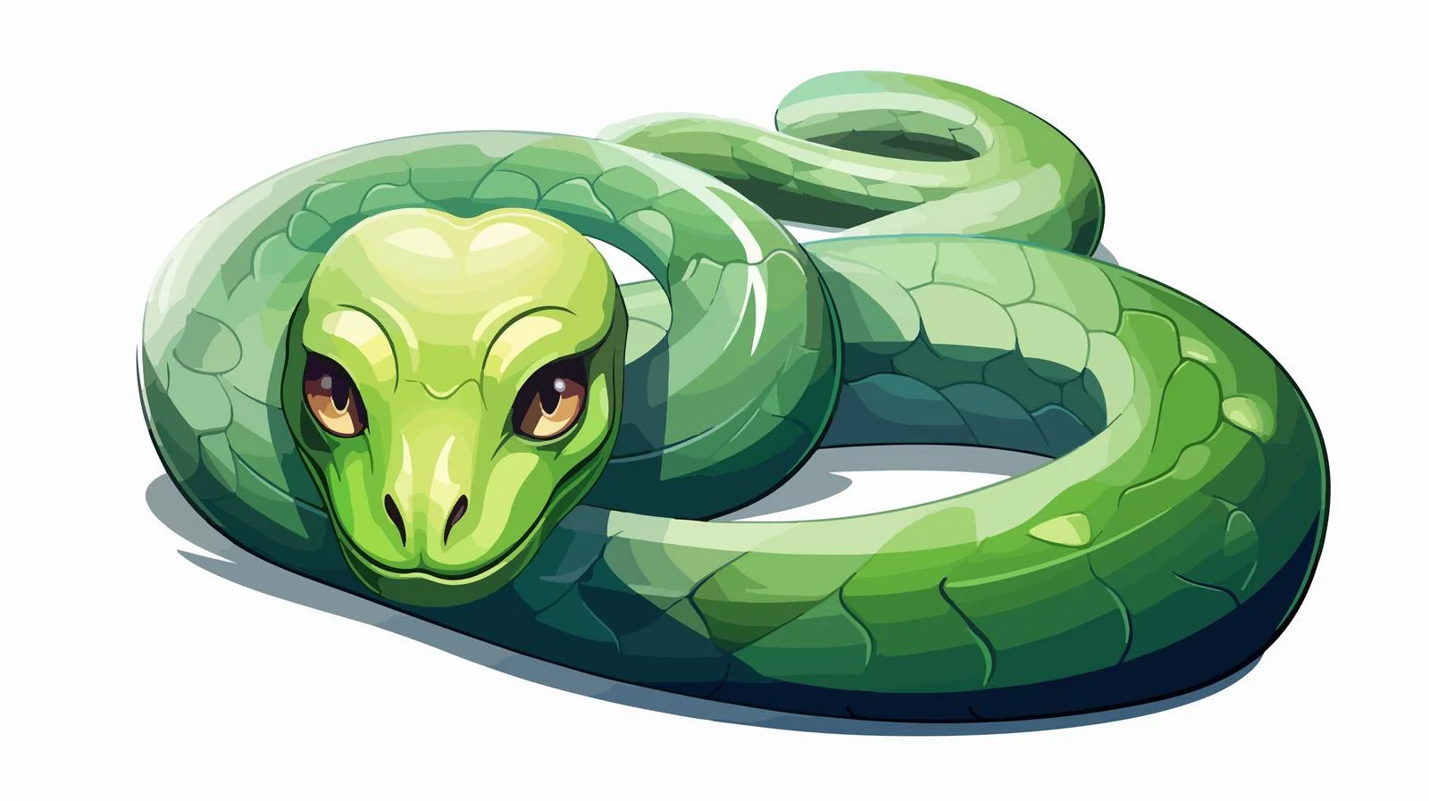 Cartoon Snake Vector Illustration — free download from Dotvec