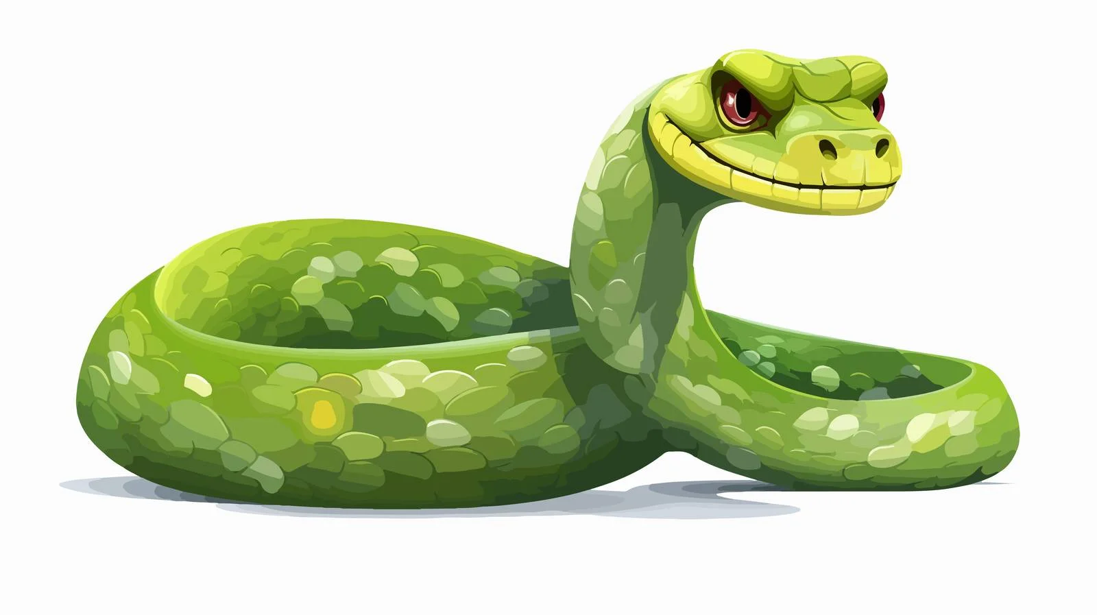 Cute Cartoon Snake Vector Illustration — free download from Dotvec