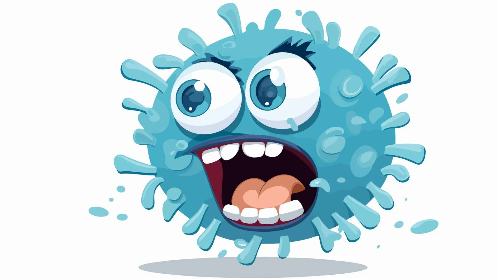 Sneezing Mouth Cartoon Vector Illustration — free download from Dotvec