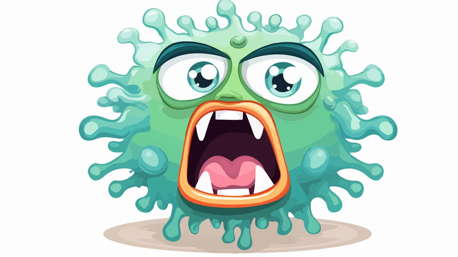 Cartoon Sneeze Mouth Vector Illustration — free download from Dotvec