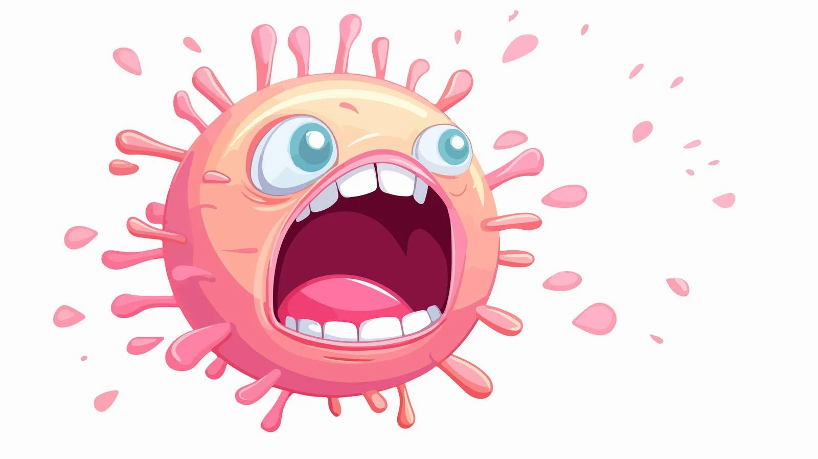 Cartoon Sneezing Mouth Stock Vector — free download from Dotvec