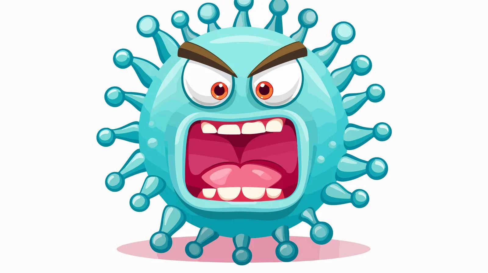 Cartoon Sneezing Mouth Vector Illustration — free download from Dotvec