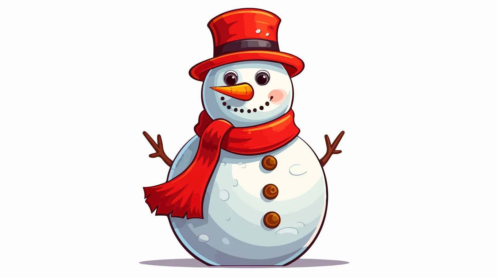 Whimsical Snowman Stock Illustration — free download from Dotvec