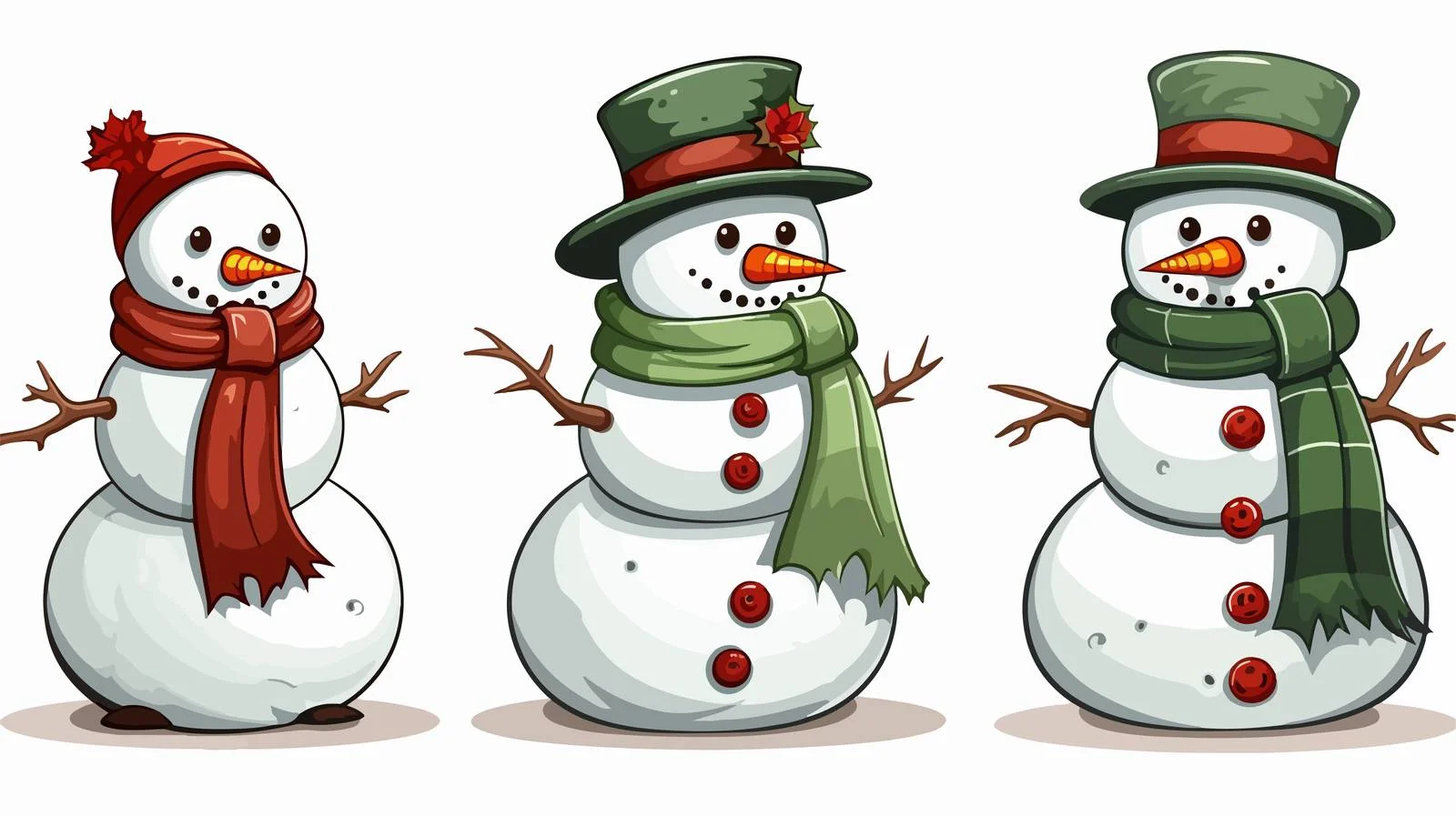 Charming Snowman Vector Illustration — free download from Dotvec