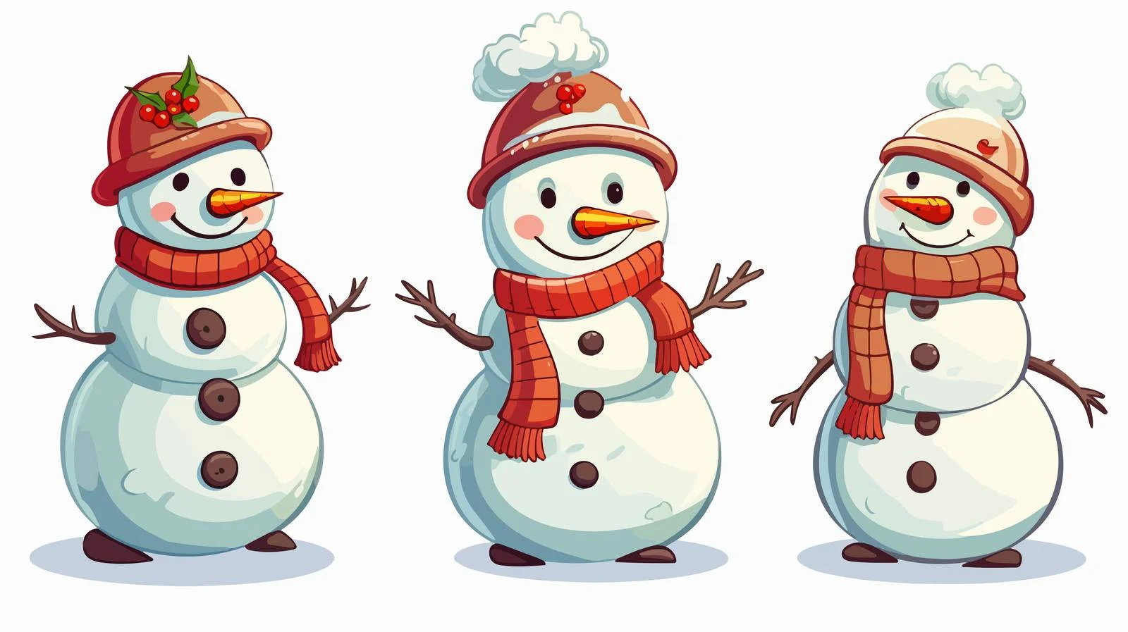 Whimsical Snowman Vector Illustration — free download from Dotvec