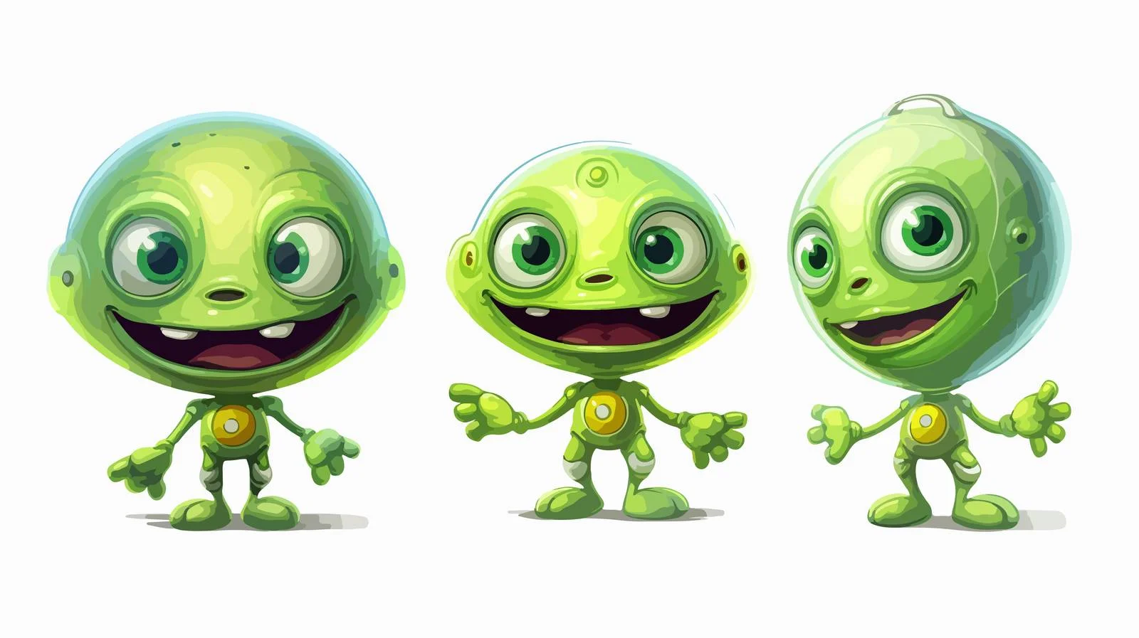 Funky Space Alien Cartoon Illustration — free download from Dotvec