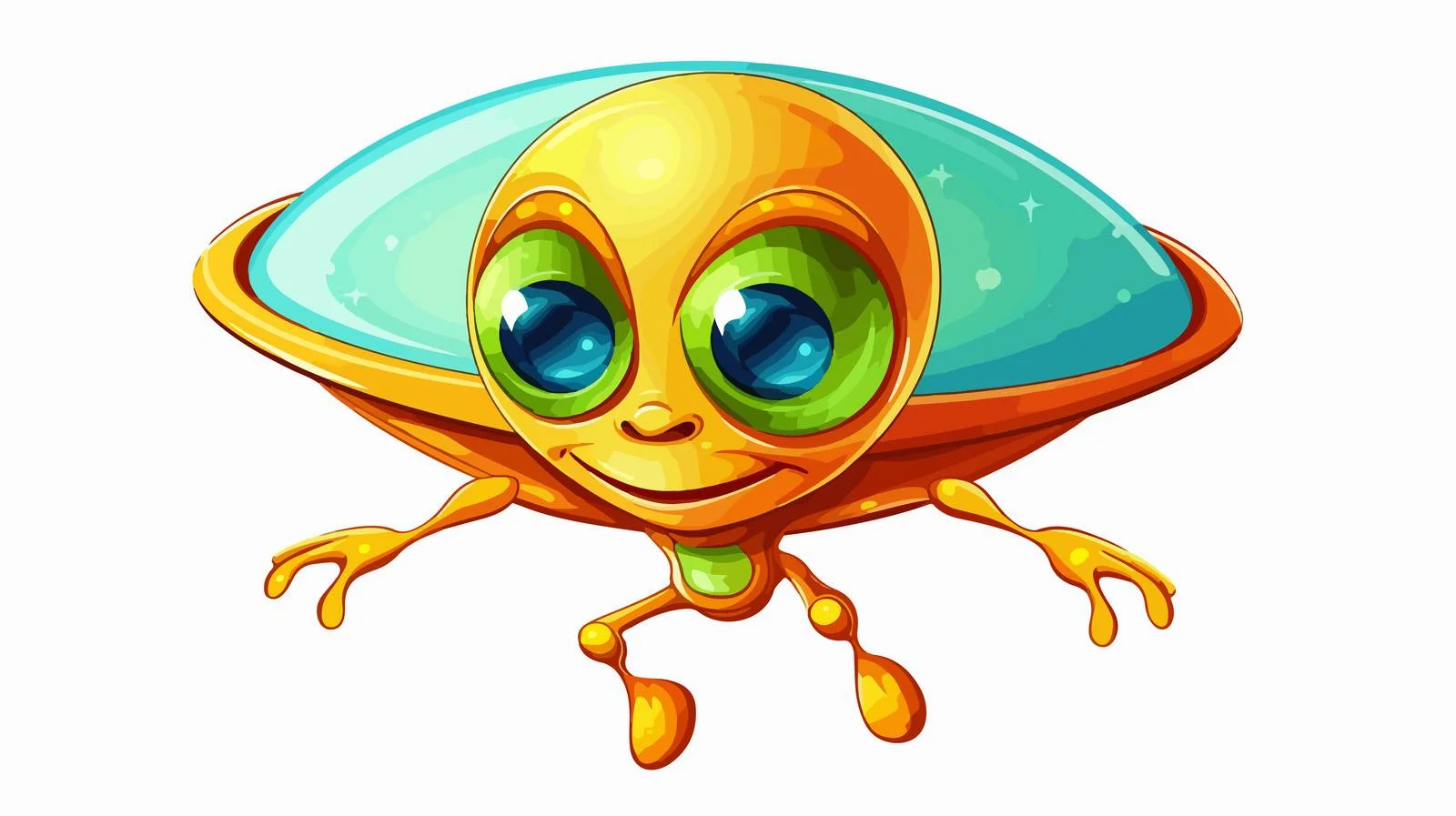 Cartoon Alien Vector Illustration — free download from Dotvec