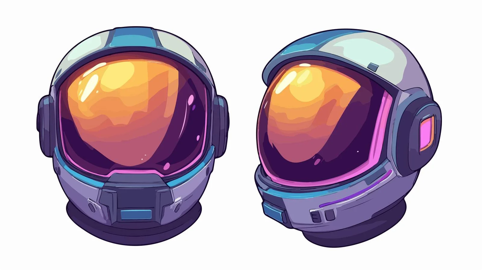Cartoon Space Helmet Illustration — free download from Dotvec