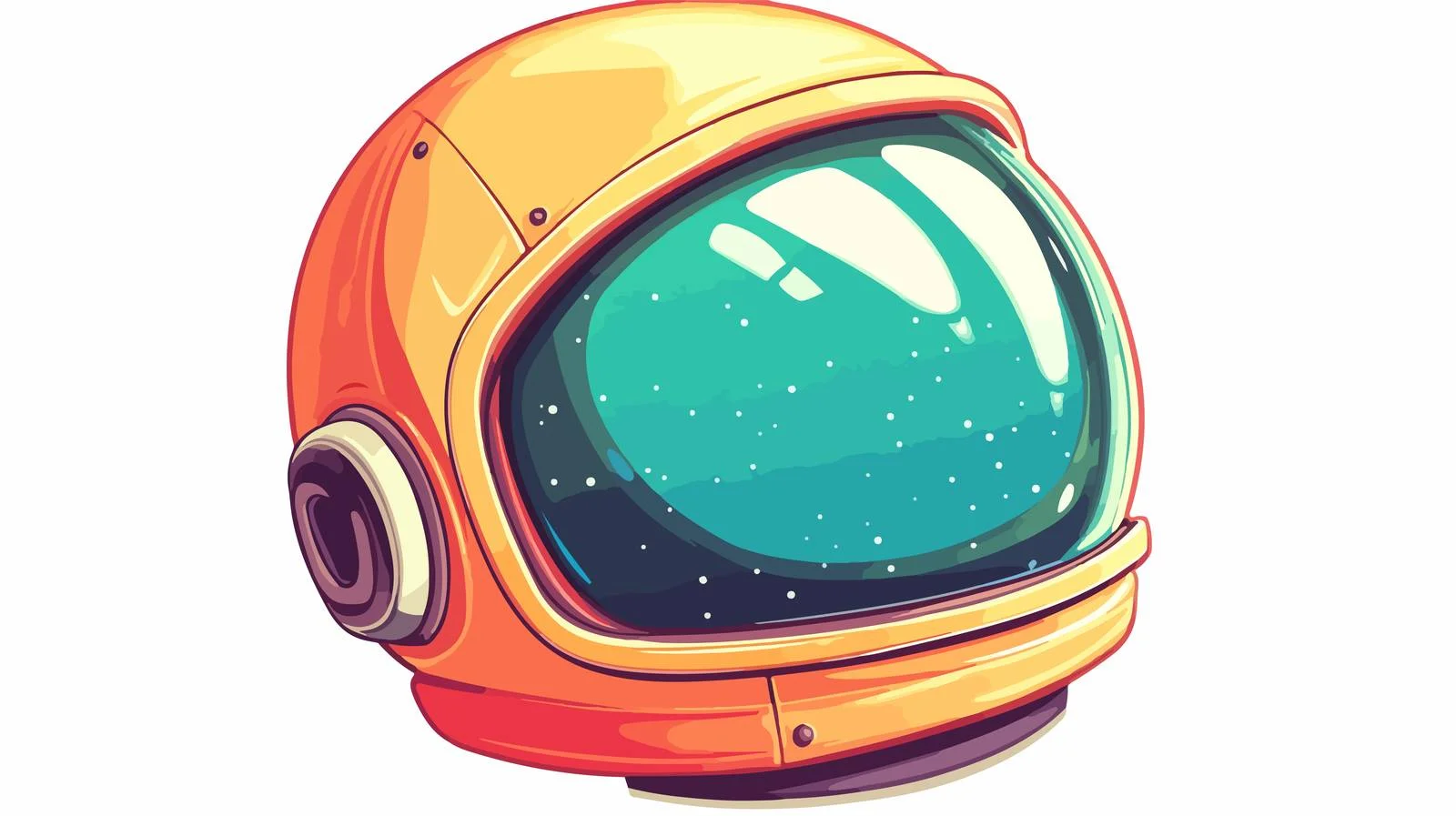 Space Helmet Cartoon Illustration — free download from Dotvec