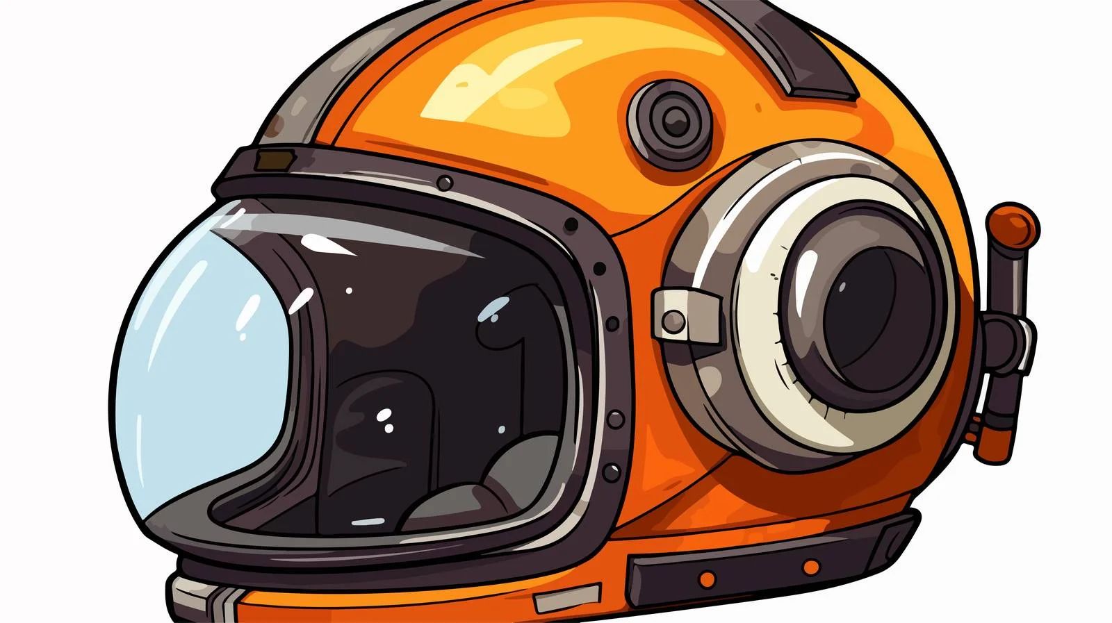 Cartoon Space Helmet Vector Illustration — free download from Dotvec
