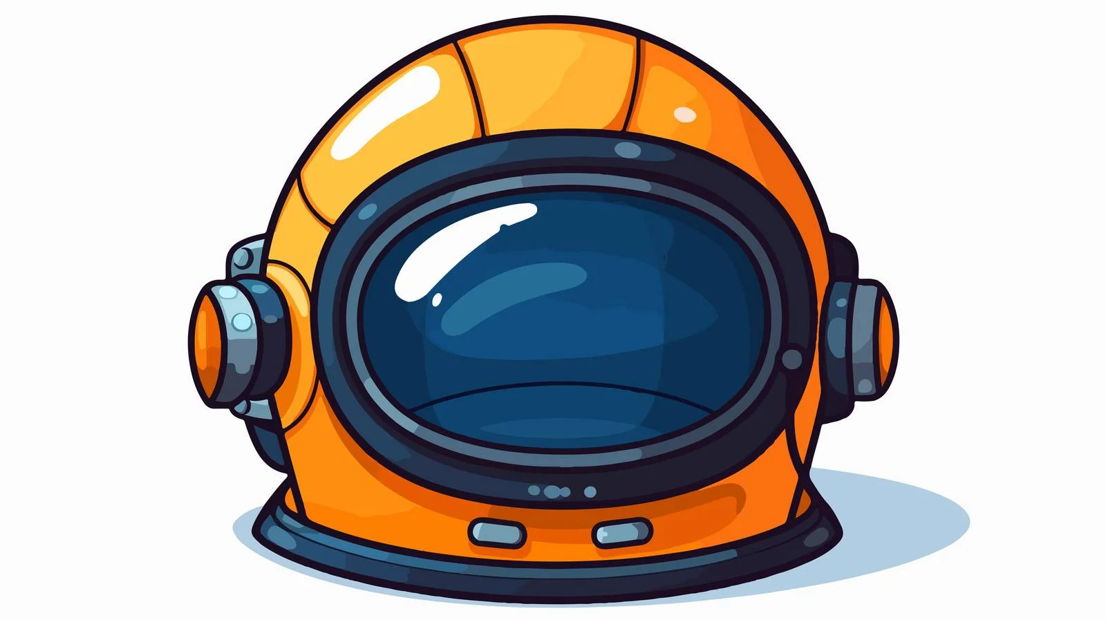 Cartoon Space Helmet Vector Illustration — free download from Dotvec