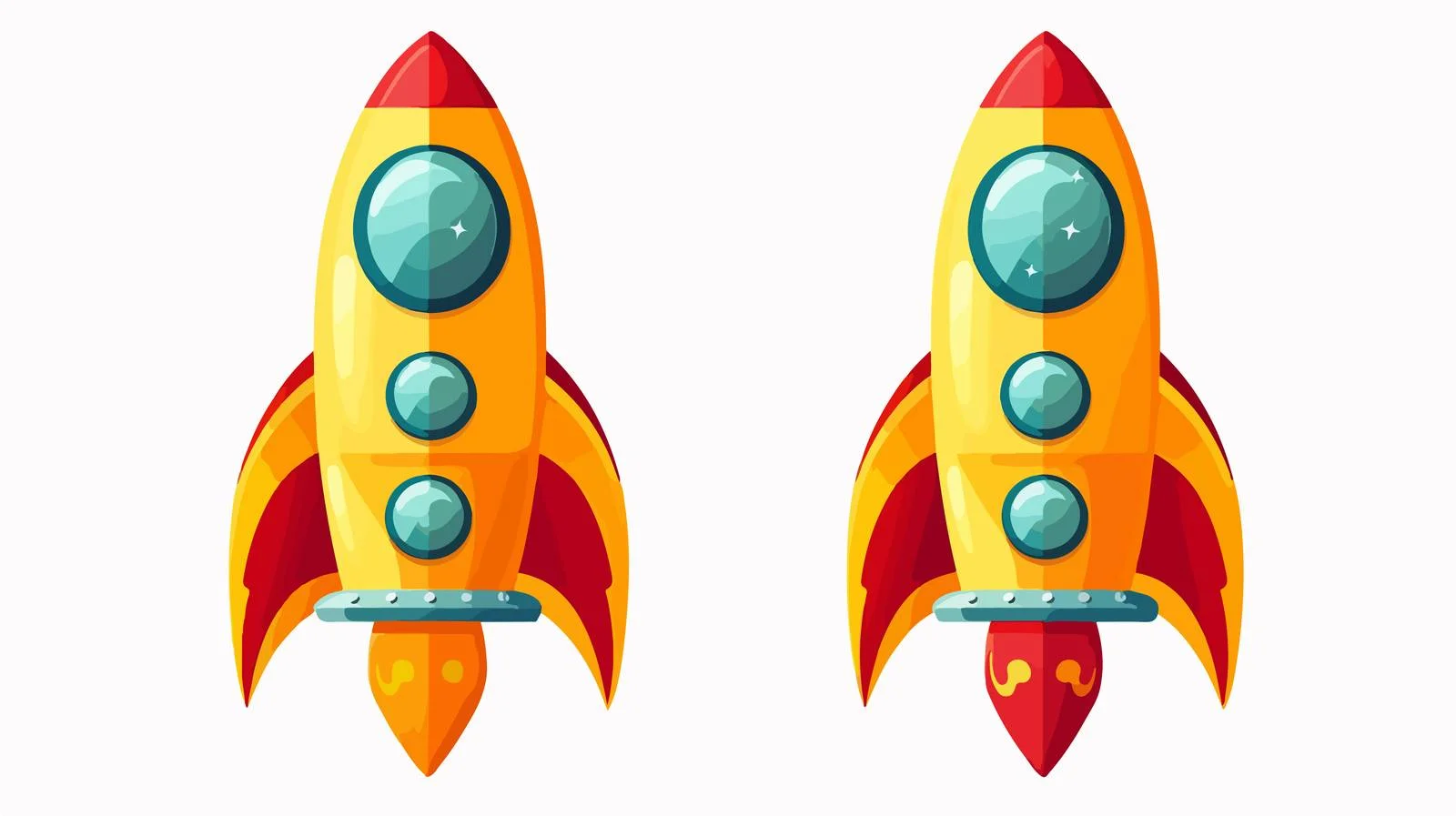 Cartoon Space Rocket Illustration — free download from Dotvec